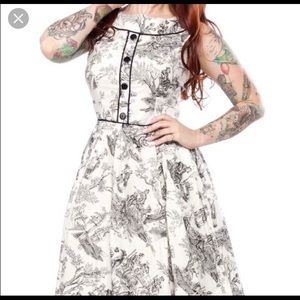 Skeleton Pattern French Toile dress